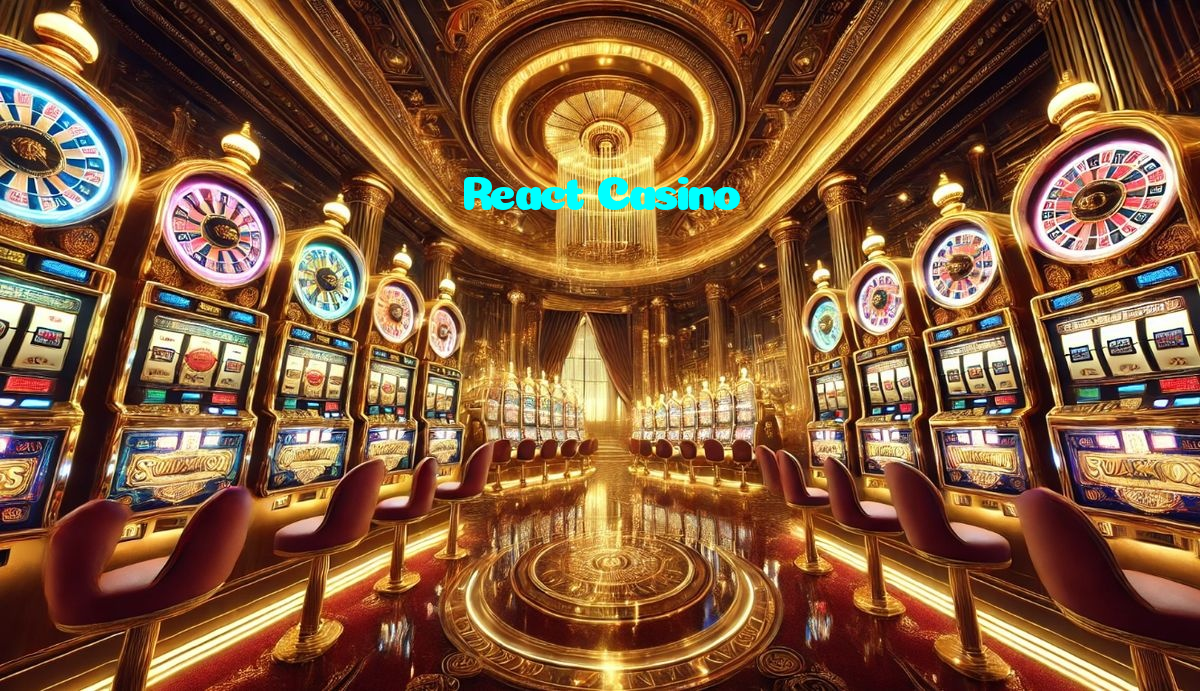 React Casino casino presented on mobile device in Pakistan with slots and live games